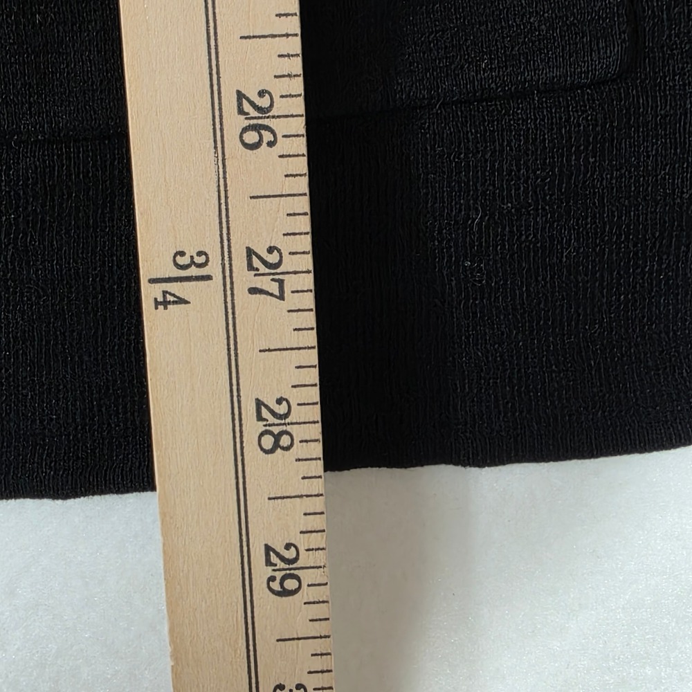 Theory Kalalyn Cardigan Women S Black Cotton Cashmere Open Front Draped Pockets - Picture 5 of 7